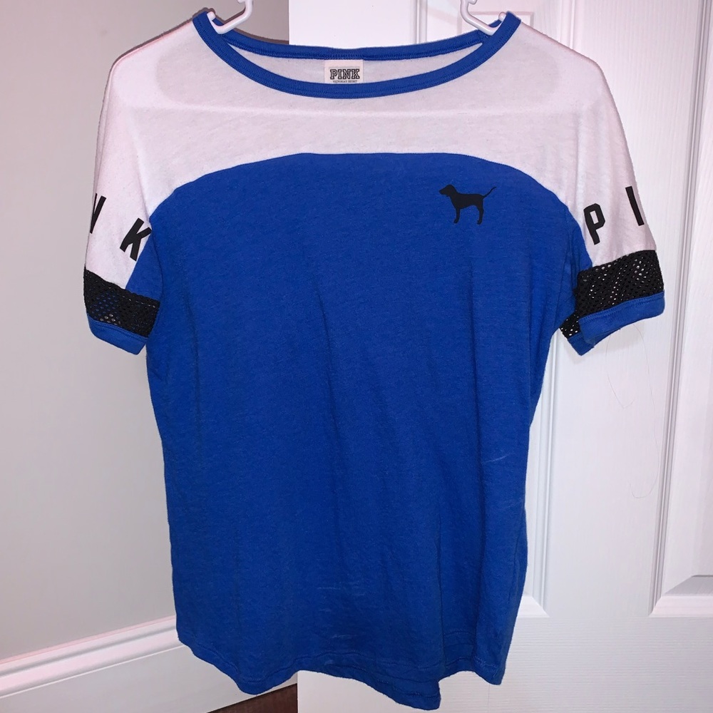 Royal blue pink shirt